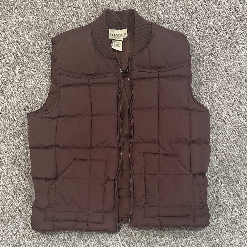 Cody James Men's Quilted Puffer Vest - Dark Brown